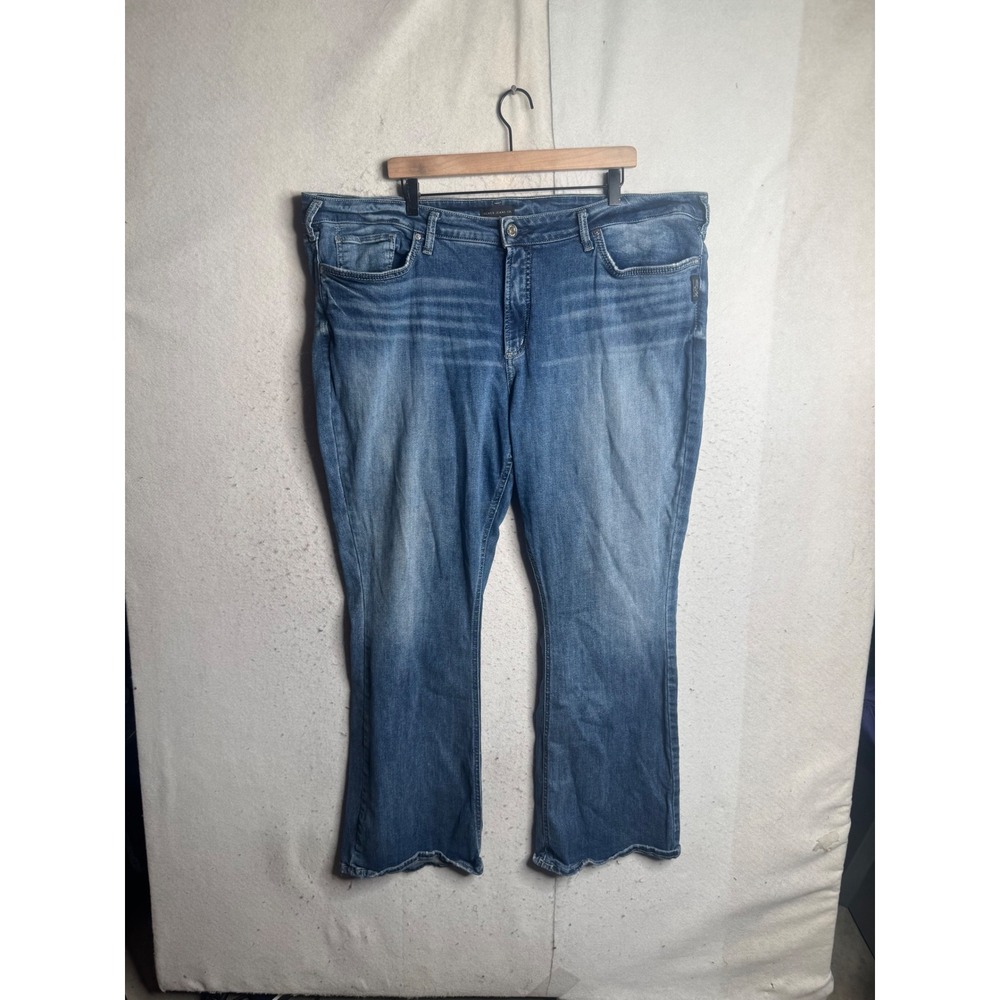 Silver Jeans Co Suki Bootcut Jeans W93719EPX237 Blue Denim Size 24 Plus L33